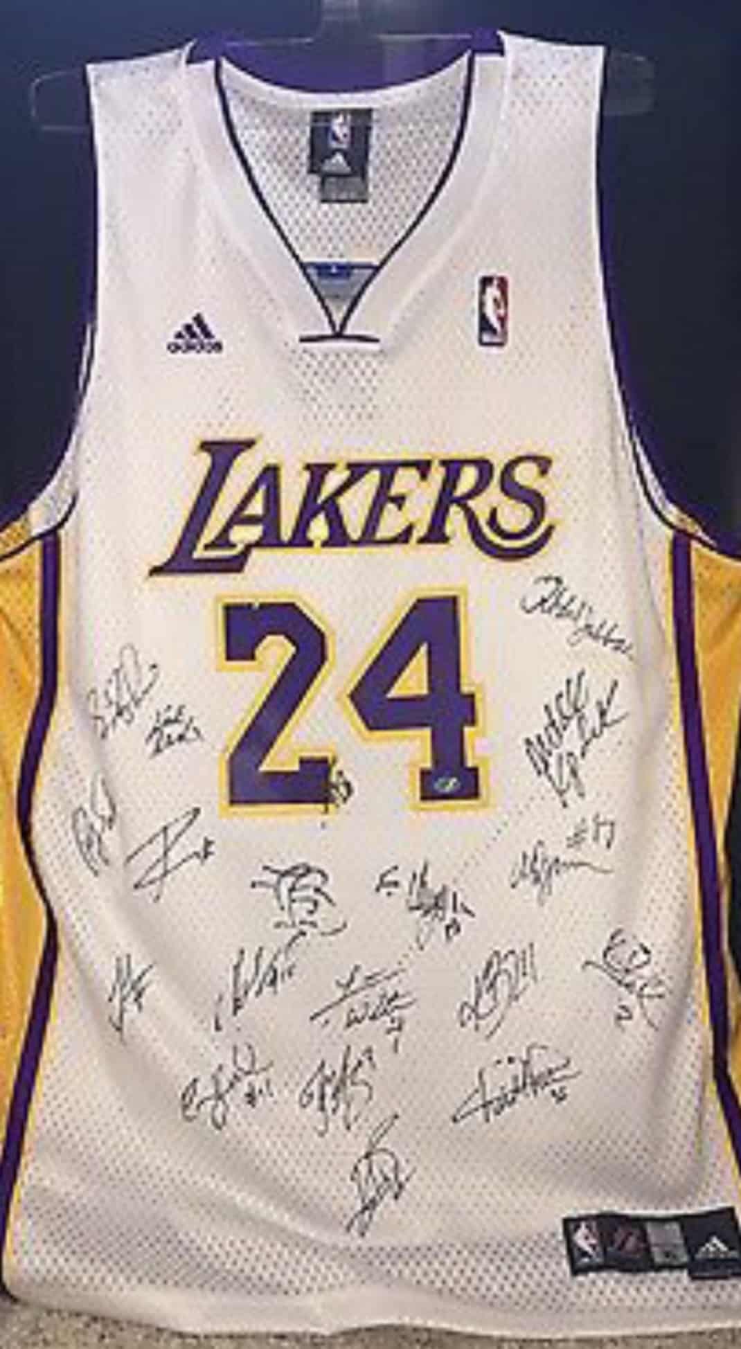 Kobe Bryant Autographed Framed Lakers Jersey